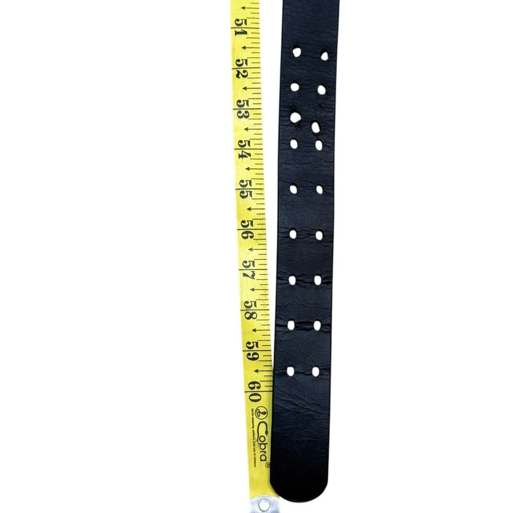 VTG Hanks Belts Leather Belt Mens 56 Black USA‎ Heavy Duty Work Casual Thick